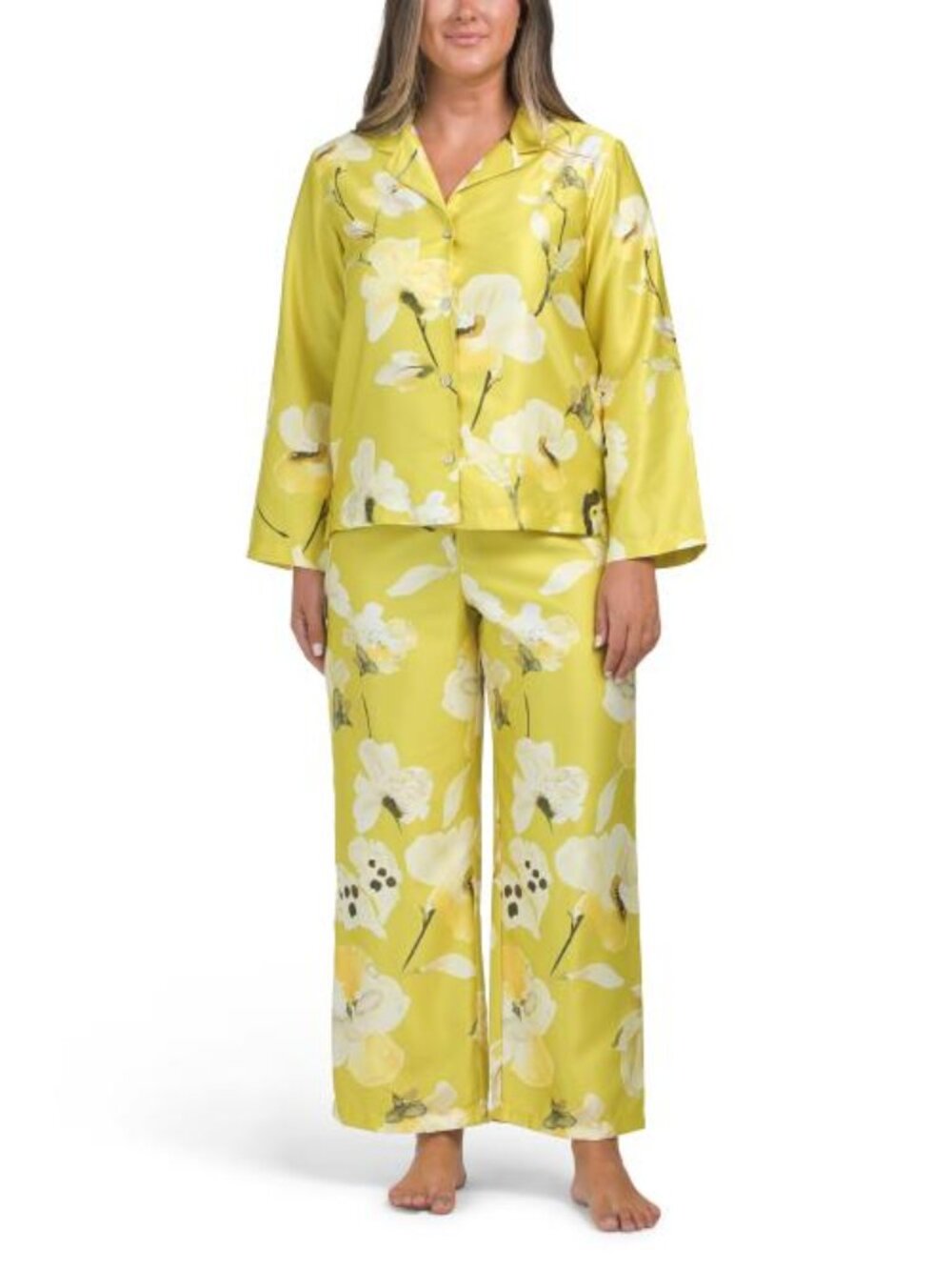 NATORI 2pc Aurelia Charmeuse Notch Collar Pajama Set